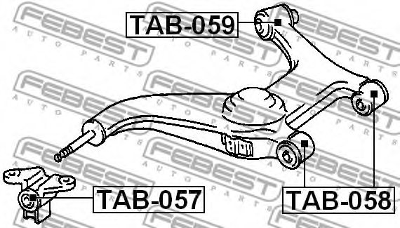 FEBEST TAB-057 Control Arm-/Trailing Arm Bush